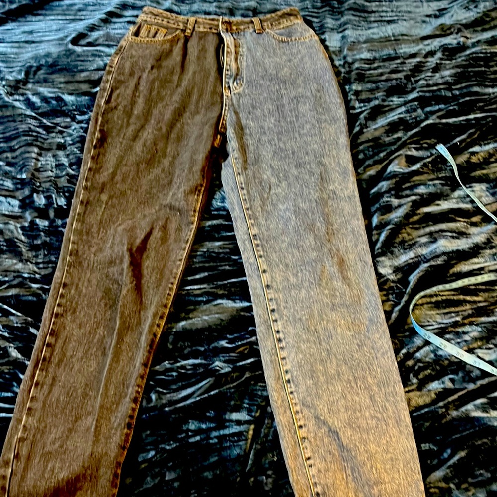 SHEIN color block denim jeans. Size XS